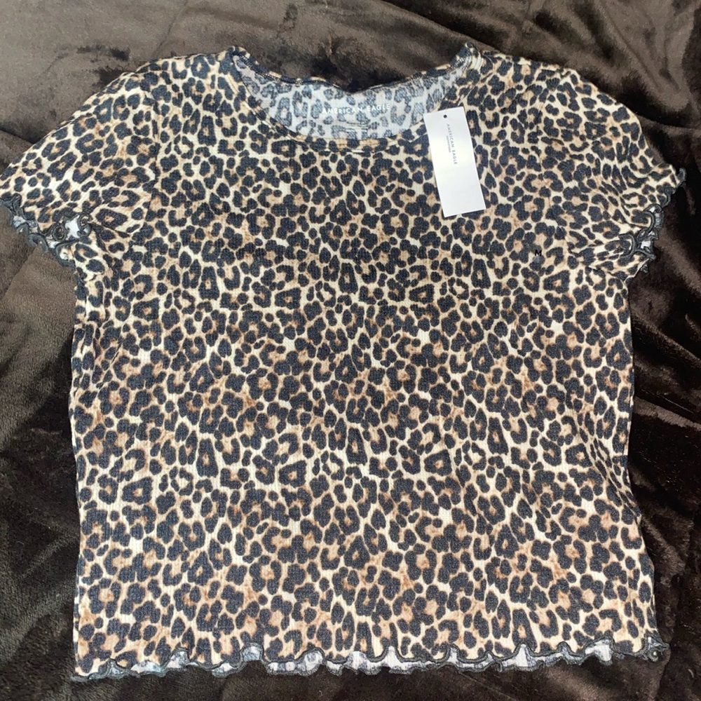 Cheetah print crop top